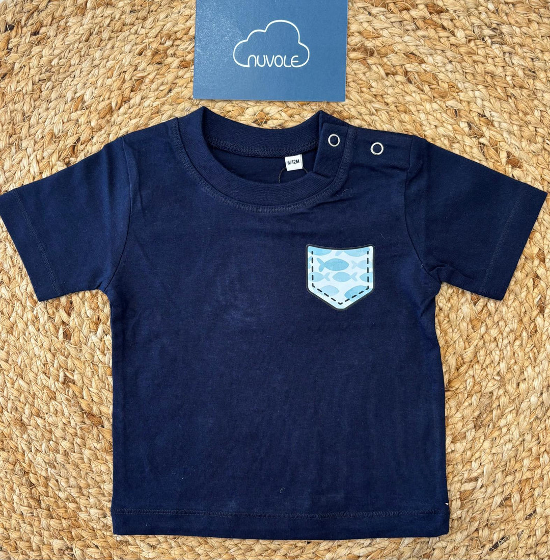 T-shirt blu PESCIOLINI