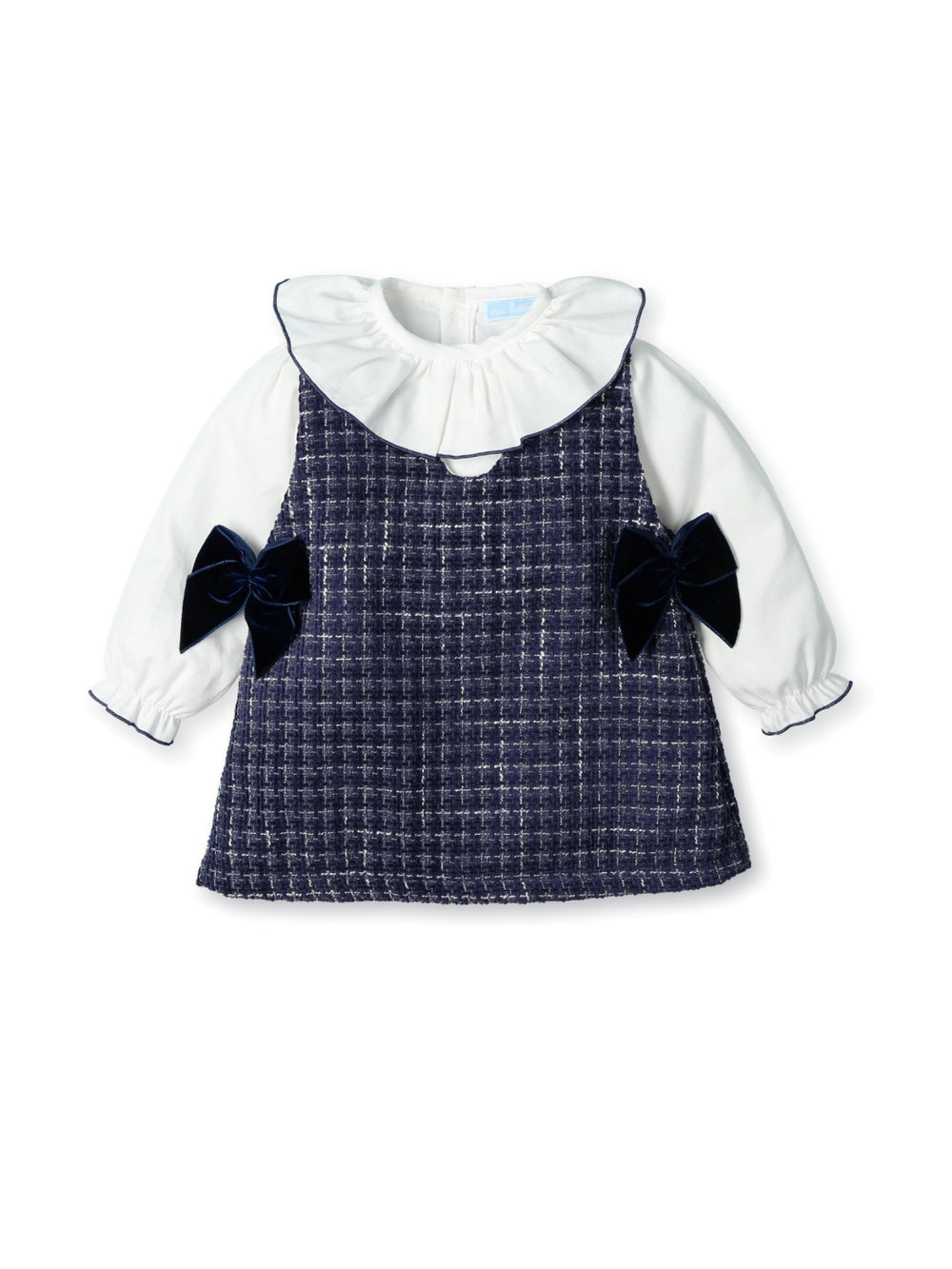 Completo in tweed blu