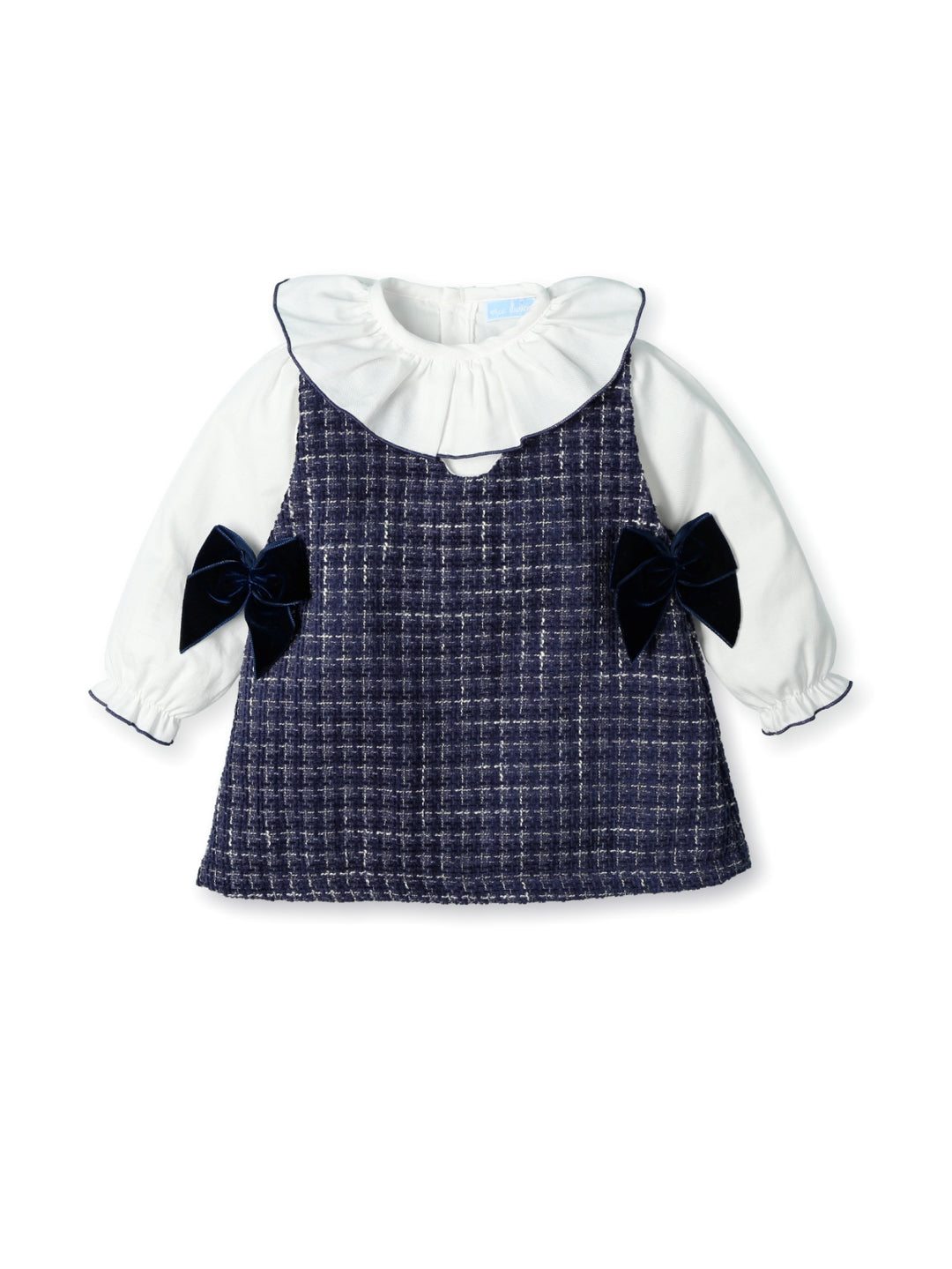 Completo in tweed blu