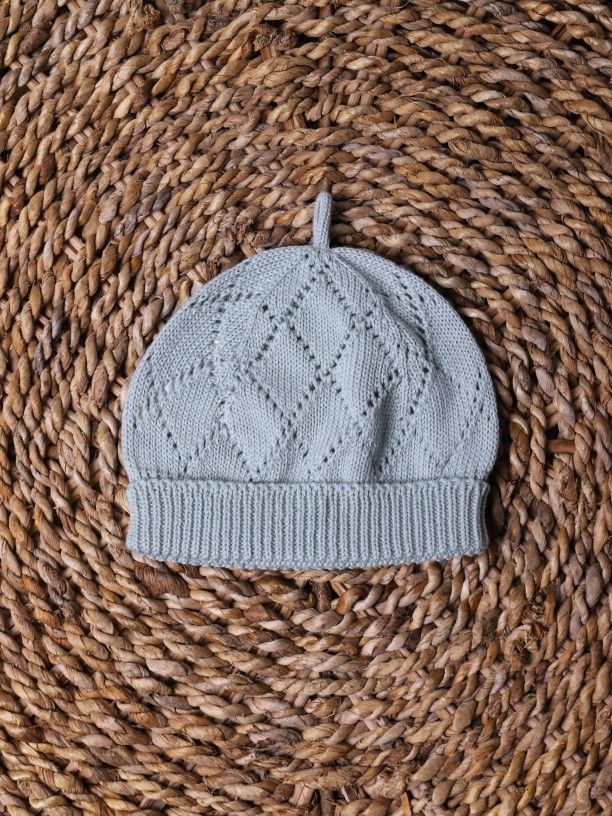 Cappello in cotone celeste