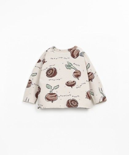 t-shirt in maglia fantasia