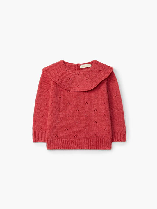 Maglione lavorato fragola
