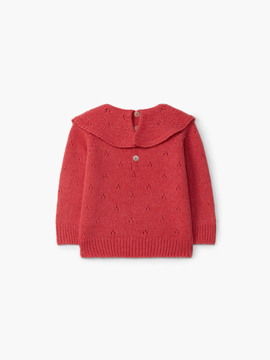 Maglione lavorato fragola