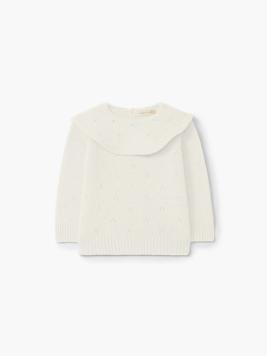 Maglione lavorato panna