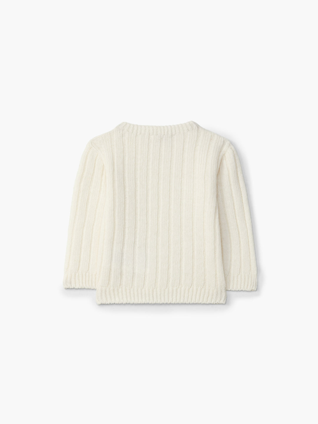 Maglione a coste panna