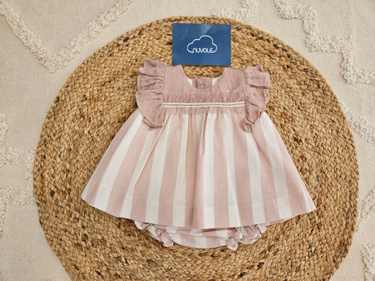 Abitino con culotte righe