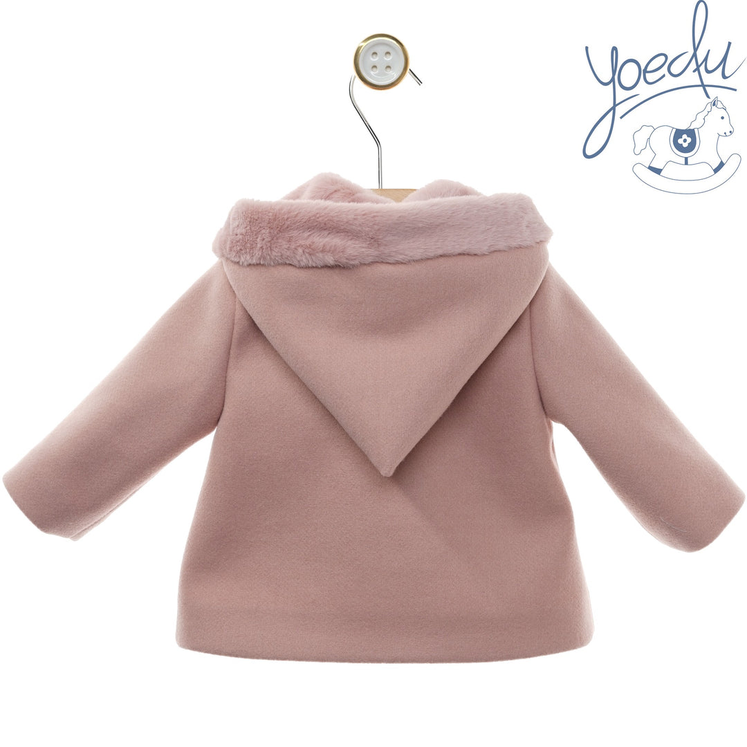 Cappotto in panno rosa