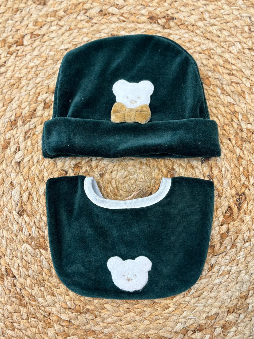 Set cappello e bavaglino Orsetto bosco