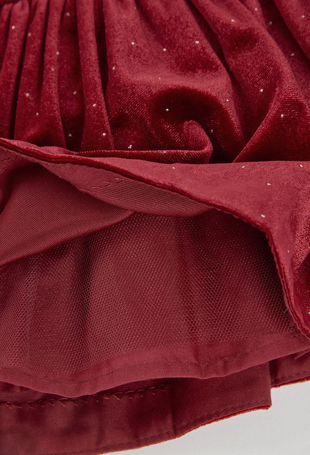 Abito in ciniglia bordeaux