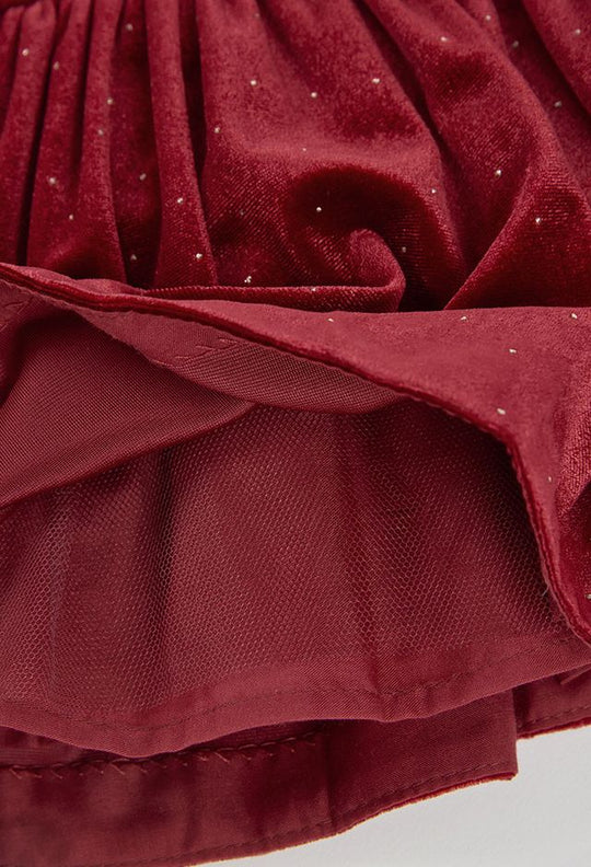 Abito in ciniglia bordeaux