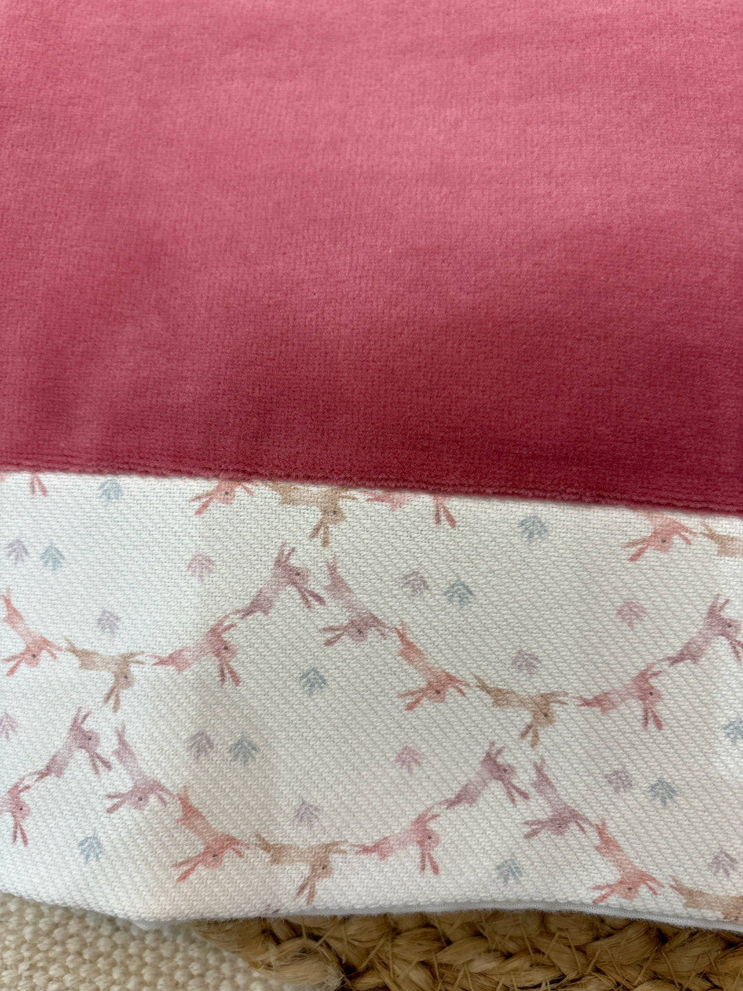 Coperta in ciniglia rosa antico
