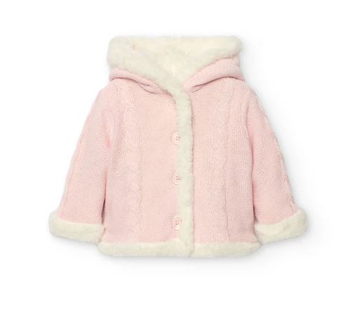 Giubbino in lana reversibile rosa