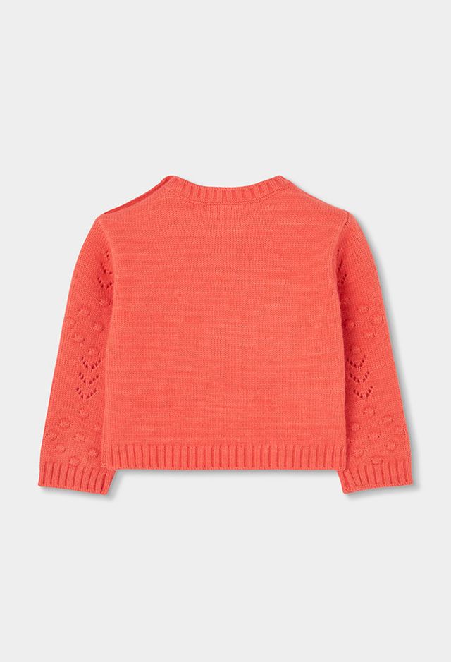 Maglione fiori corallo