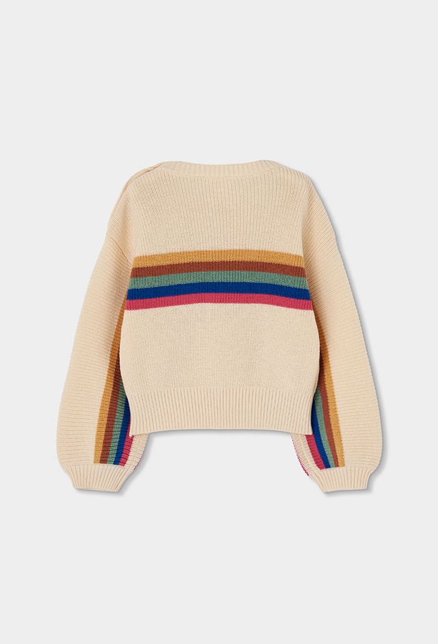 Maglione righe multicolor