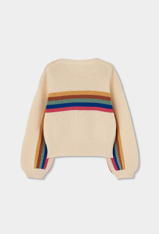 Maglione righe multicolor