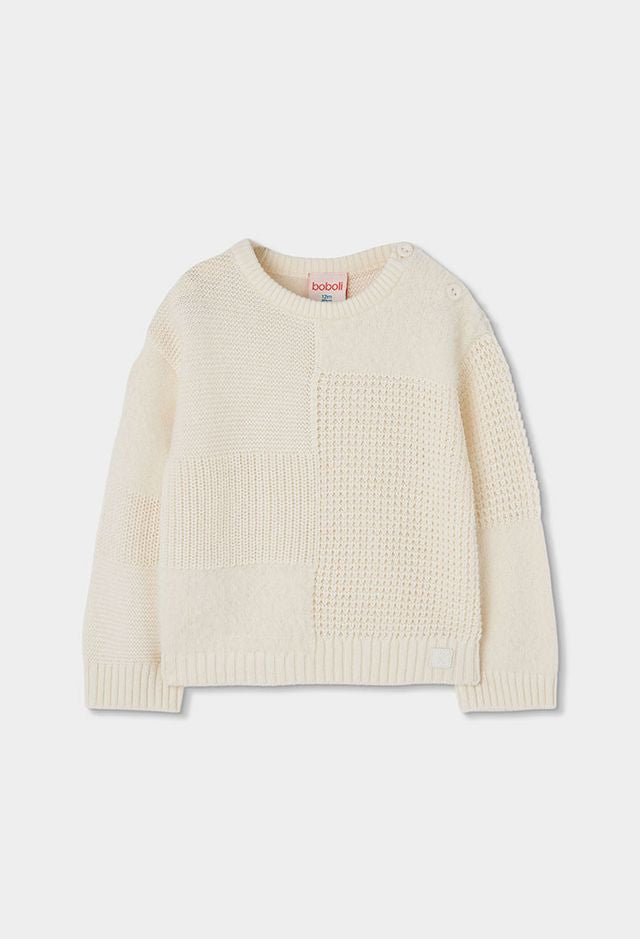 Maglia in lana panna