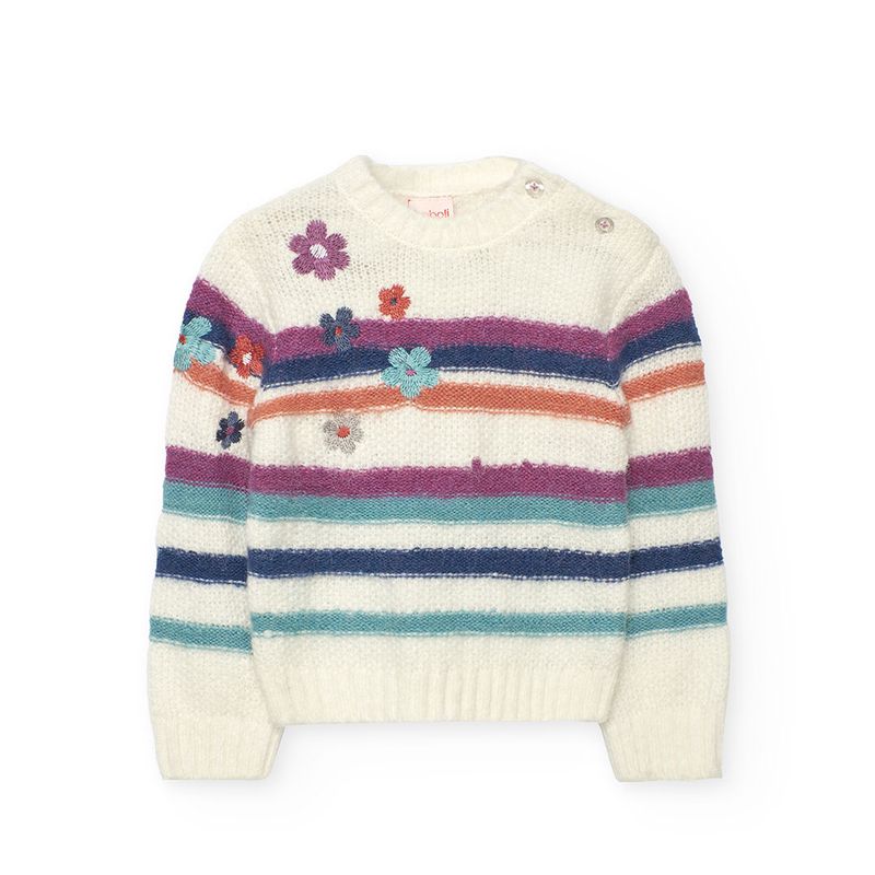 Maglione fiori  ricamati