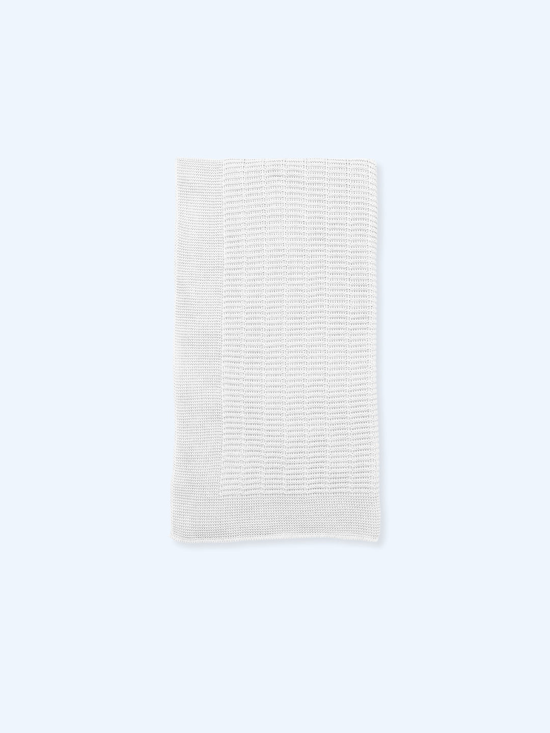 Coperta in filo di cotone bianca