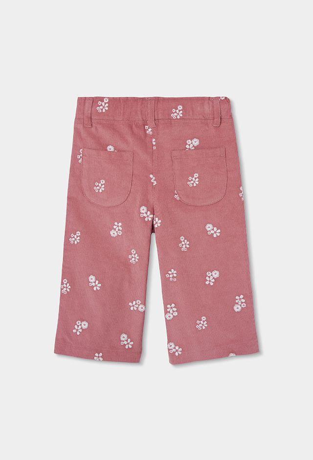 Pantalone in velluto stampato