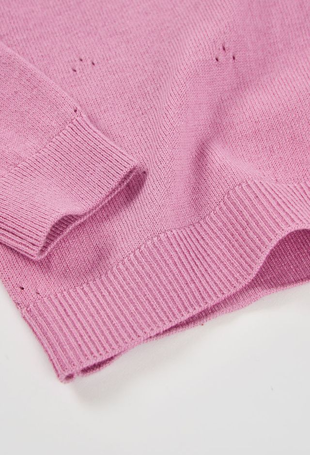 Maglia in lana orchidea