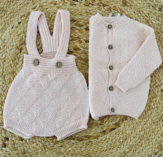 Completo in lana rosa SWEET