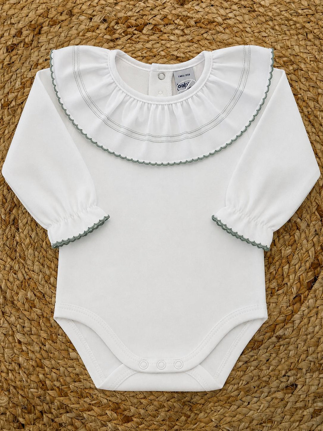 Body con collo Ricamato verde