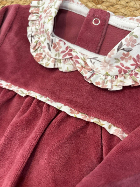 Tutina in ciniglia fiori