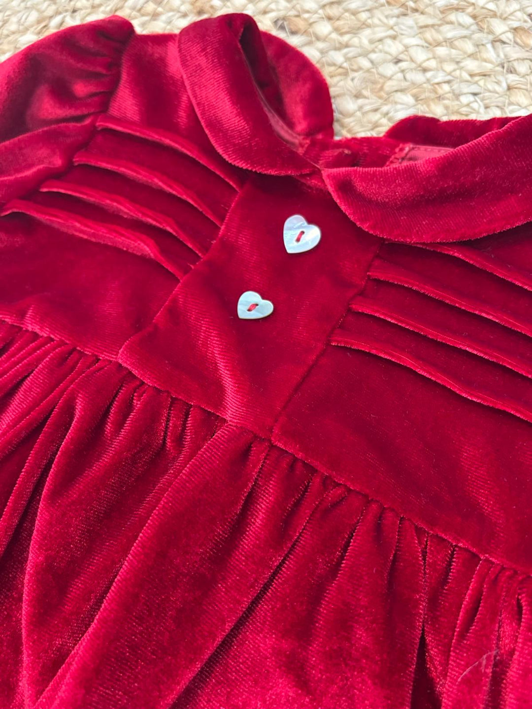 Abito in velluto rosso