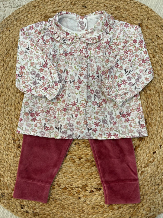 Completo fiorellini con leggings
