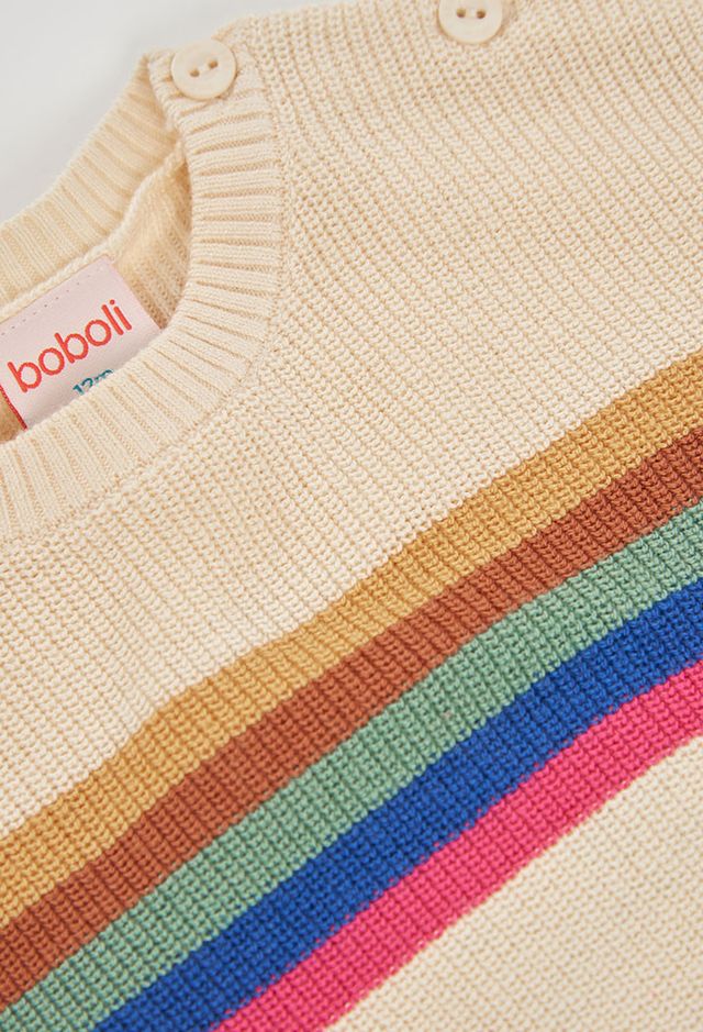 Maglione righe multicolor