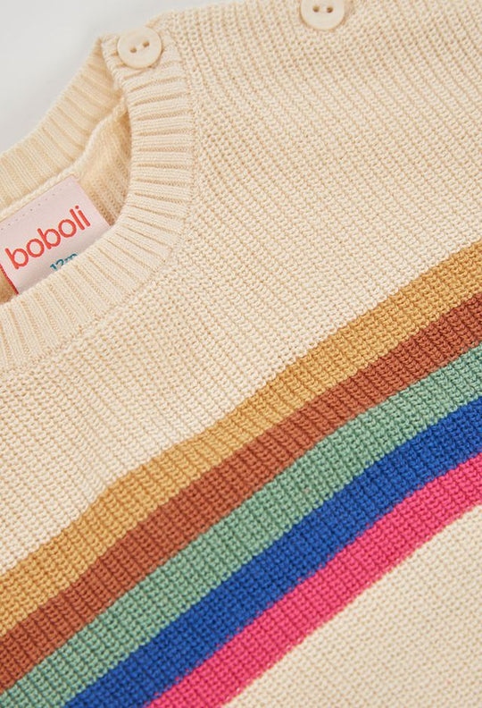 Maglione righe multicolor