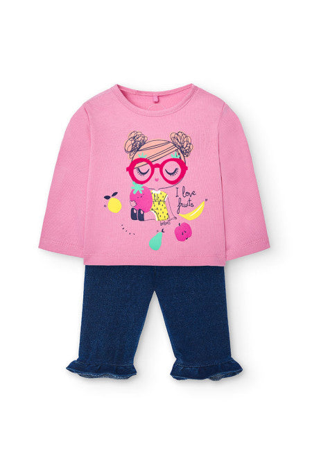 Completo lungo rosa