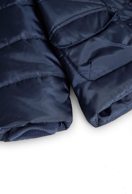 Giubbino in nylon blu