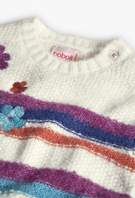 Maglione fiori  ricamati