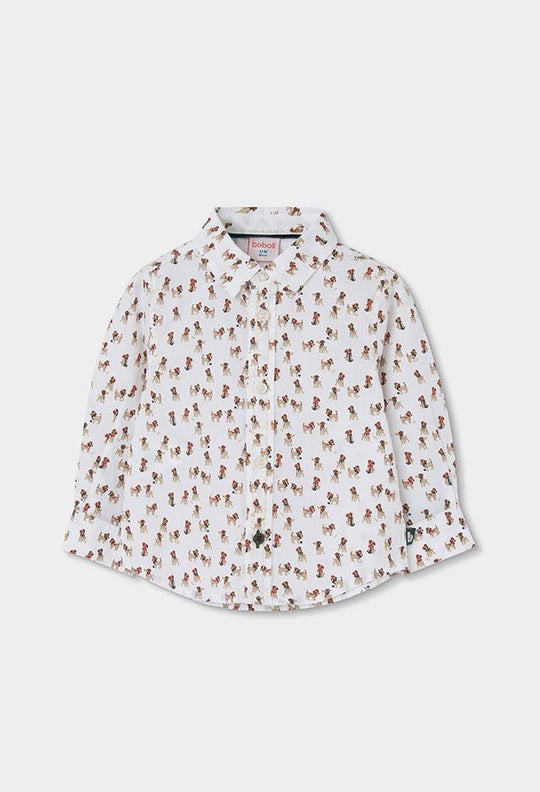 Camicia fantasia cagnolino