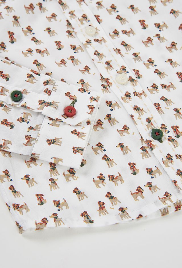 Camicia fantasia cagnolino