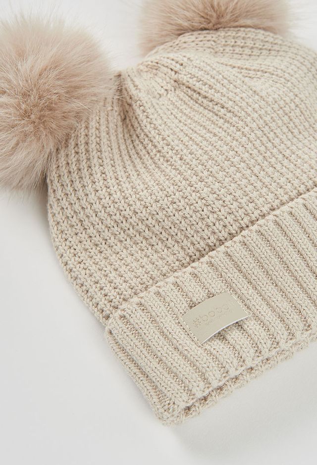 Cappello in lana con pompon