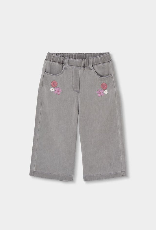 Denim con ricami orchidea