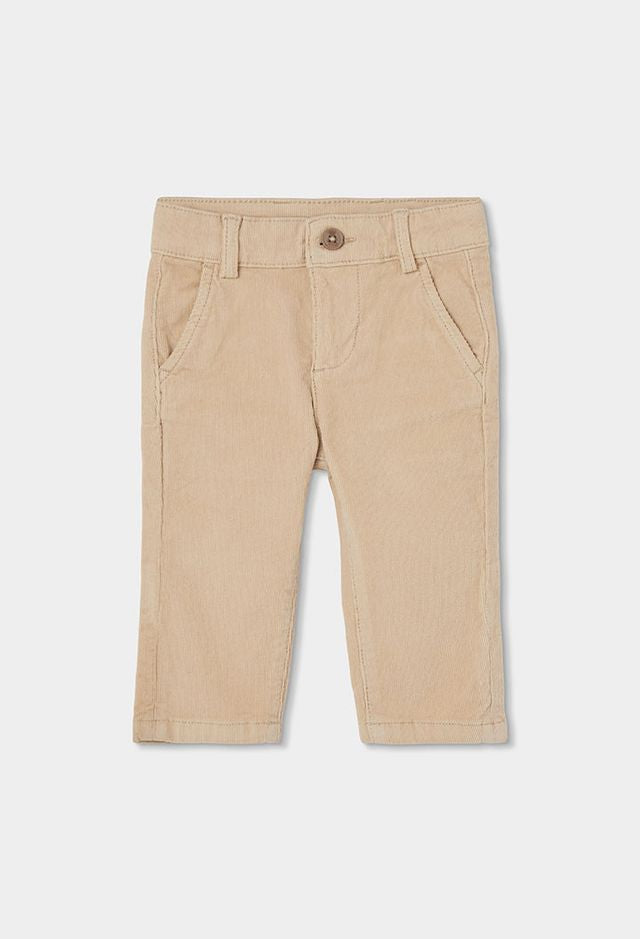 Pantalone in velluto beige