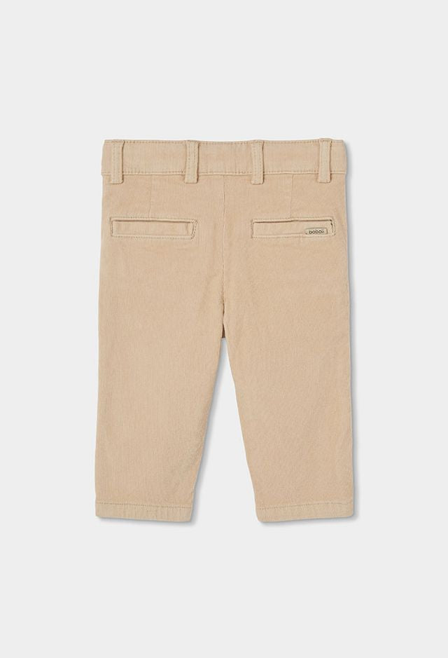 Pantalone in velluto beige