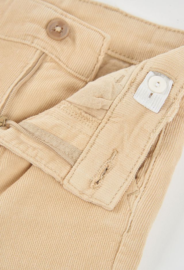 Pantalone in velluto beige