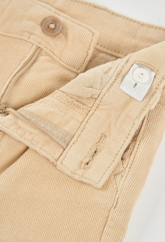 Pantalone in velluto beige