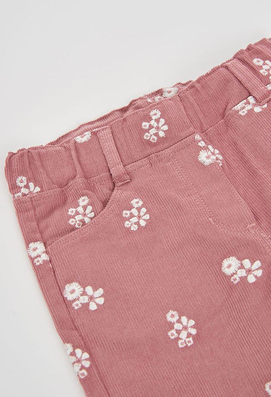 Pantalone in velluto stampato