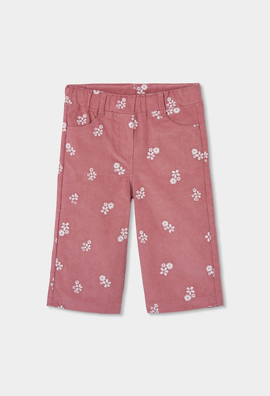 Pantalone in velluto stampato