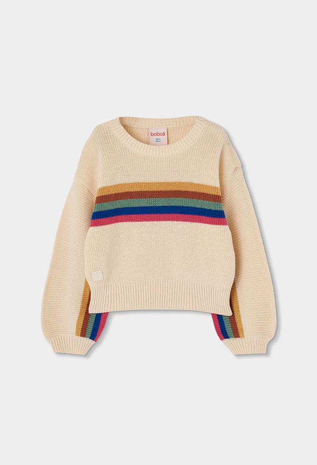Maglione righe multicolor