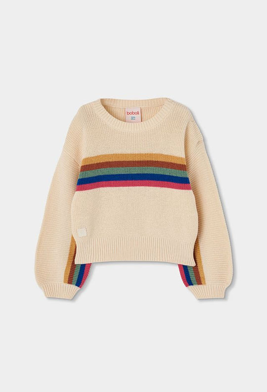Maglione righe multicolor