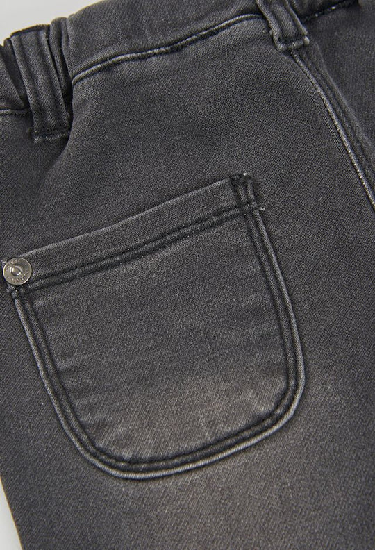 Denim antracite con ricami