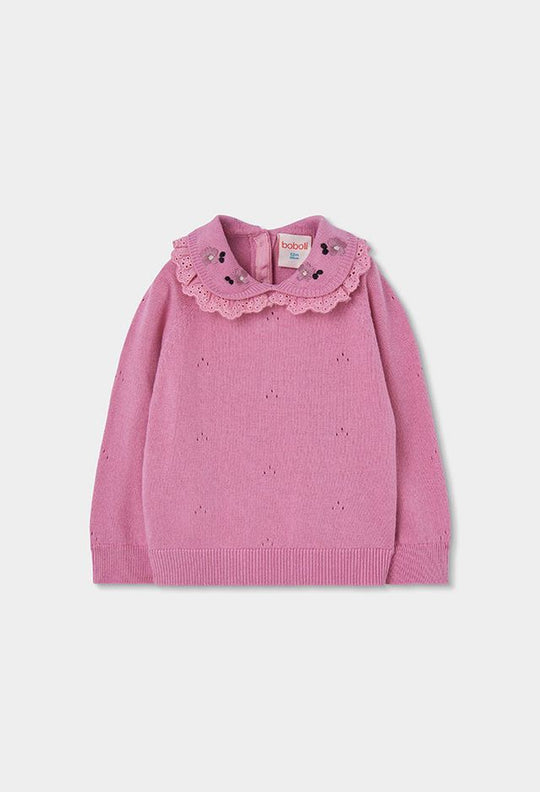 Maglia in lana orchidea