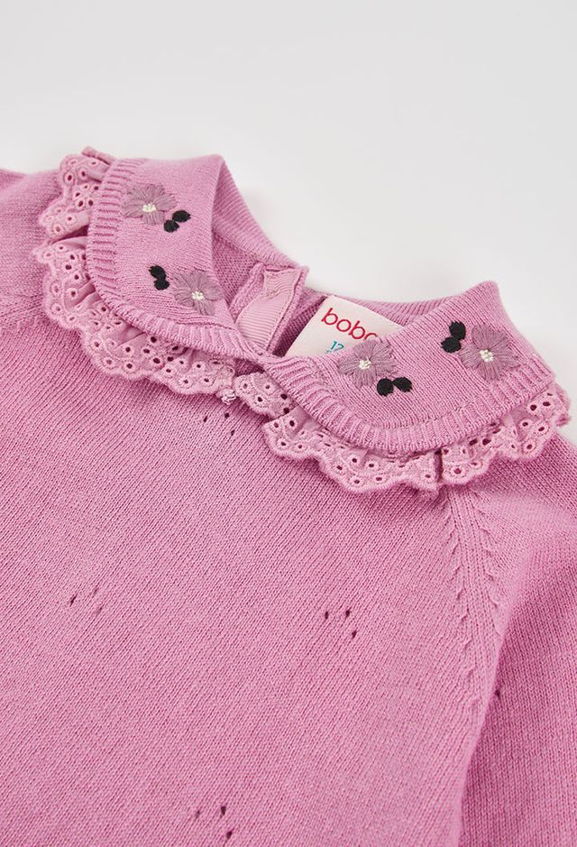 Maglia in lana orchidea