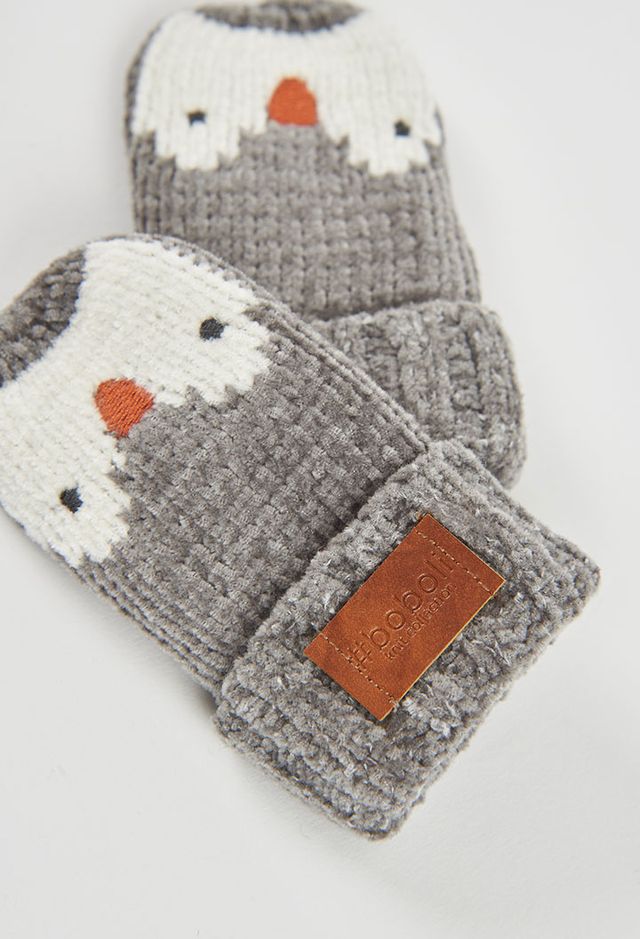Muffole in lana pinguino